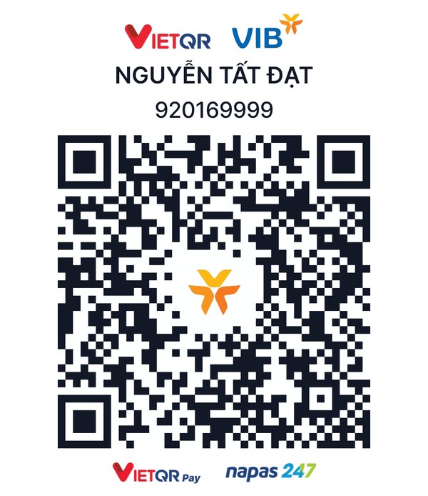 Mã VietQR chuyển khoản VIB 920169999 – Nguyễn Tất Đạt